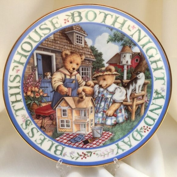 Royal Doulton China Plate, “Bless This House”, Limited Edition, Franklin Mint PD - Picture 6 of 7